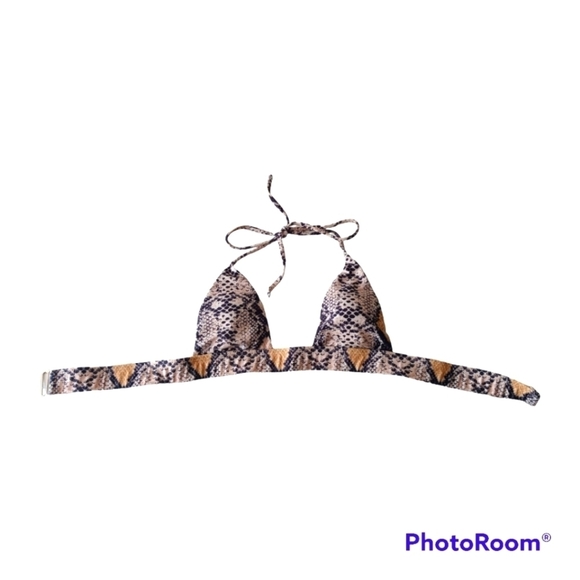 Women's Animal Print Halter Bikini Top Only. Size S. - Picture 3 of 9